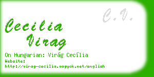 cecilia virag business card